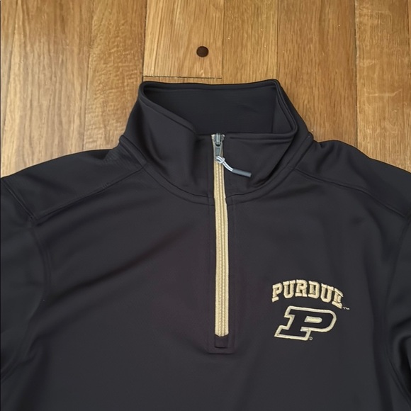Black Purdue Quarter-Zip Pullover Top Men's Small - Picture 2 of 5